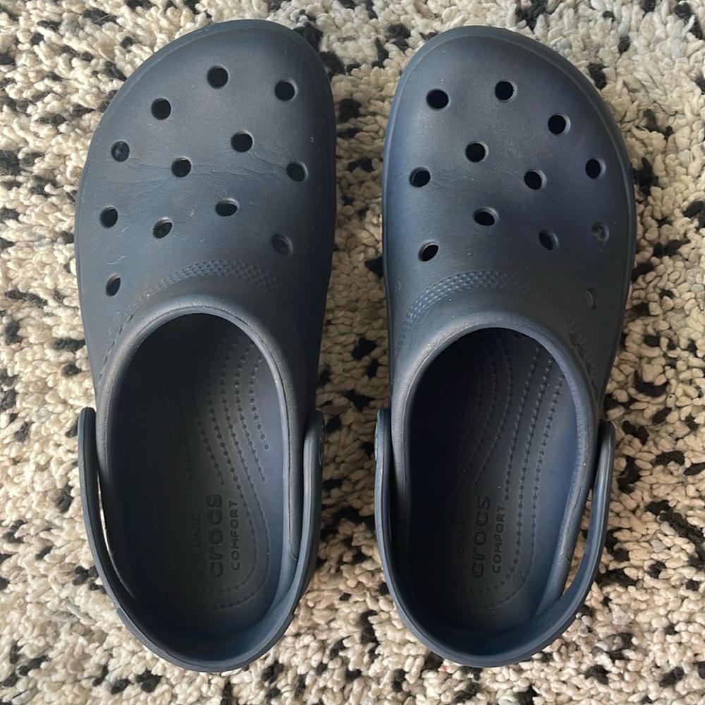 Kids Crocs—Size J3, Navy Blue